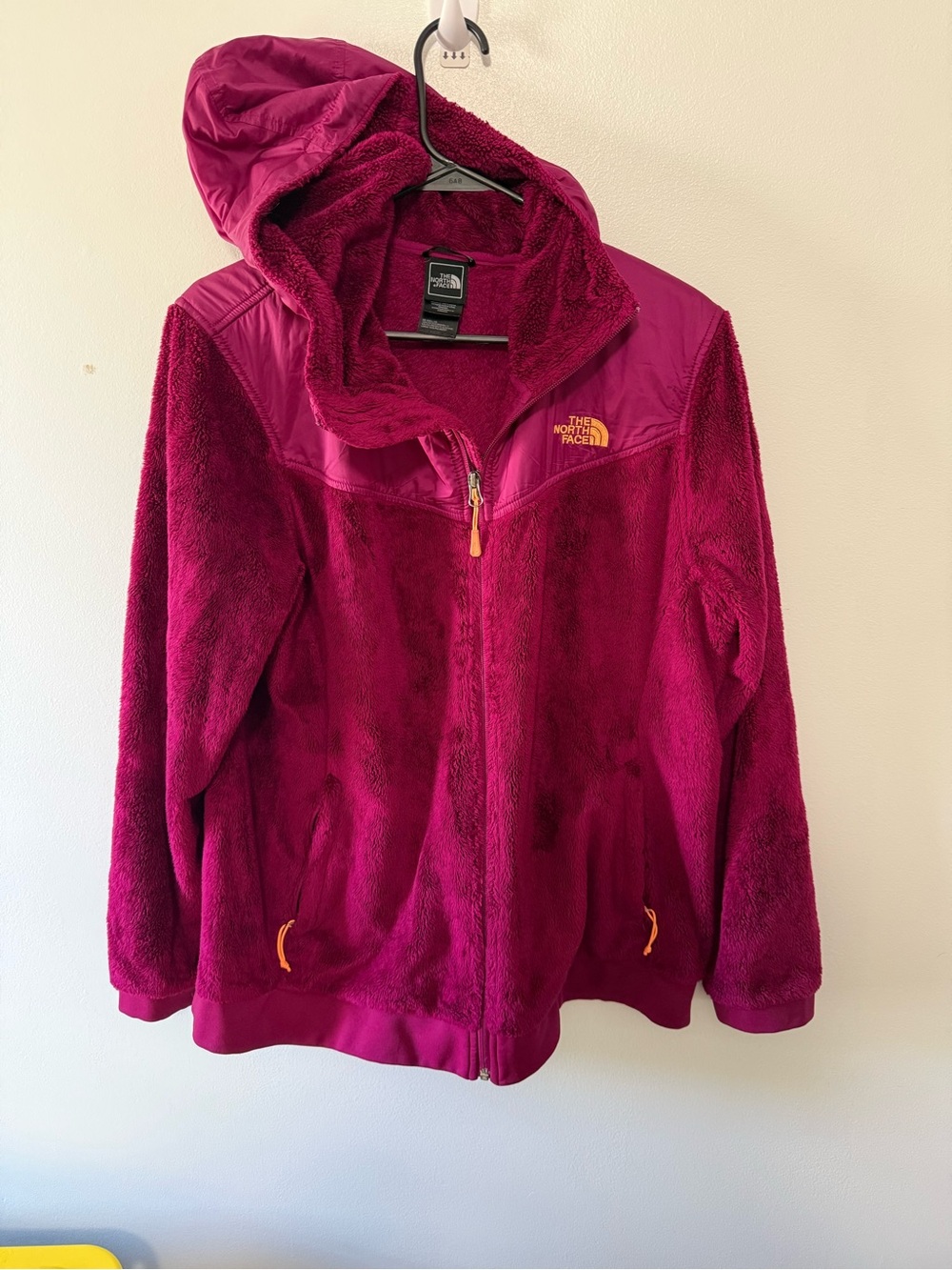 The North Face Fleece Hoodie Jacket in Deep Magenta